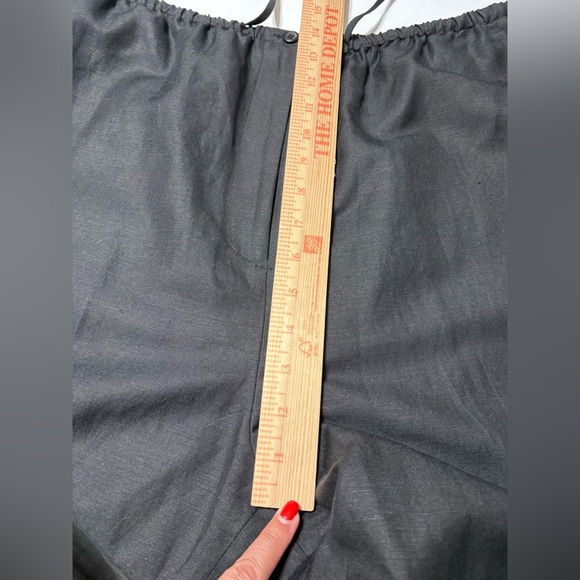 Woman’s Silk/Linen Blend Dressy Wide Leg Pants w Elastic Waist, Pockets. Tall - Picture 10 of 12